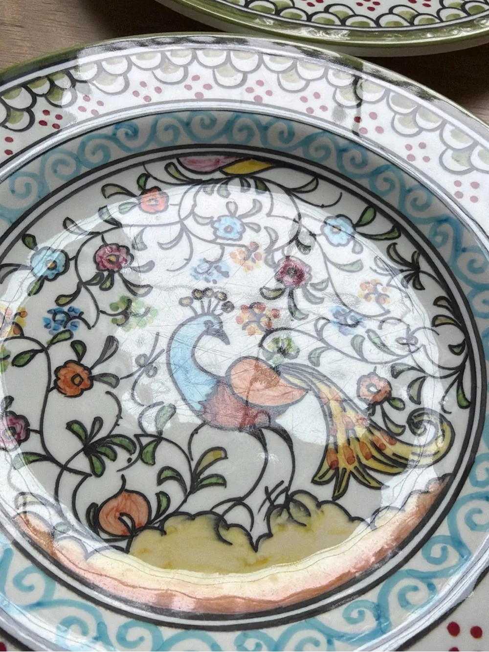 Rare Set of 4 Mixed Williams Sonoma Melamine Nazari Salad Plates 8.75”